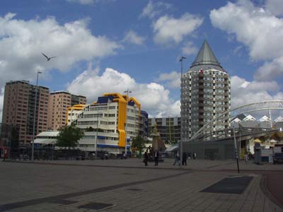 Rotterdams Innenstadt mit dem  Bleistift